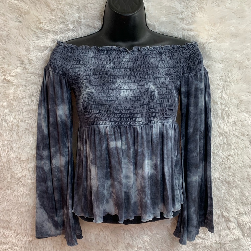American Eagle Tie Dye Off The Shoulder Top.